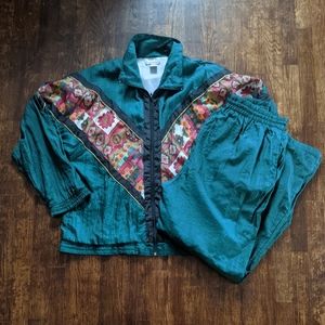 Vintage Track Suit Pants and Coat 1980s
